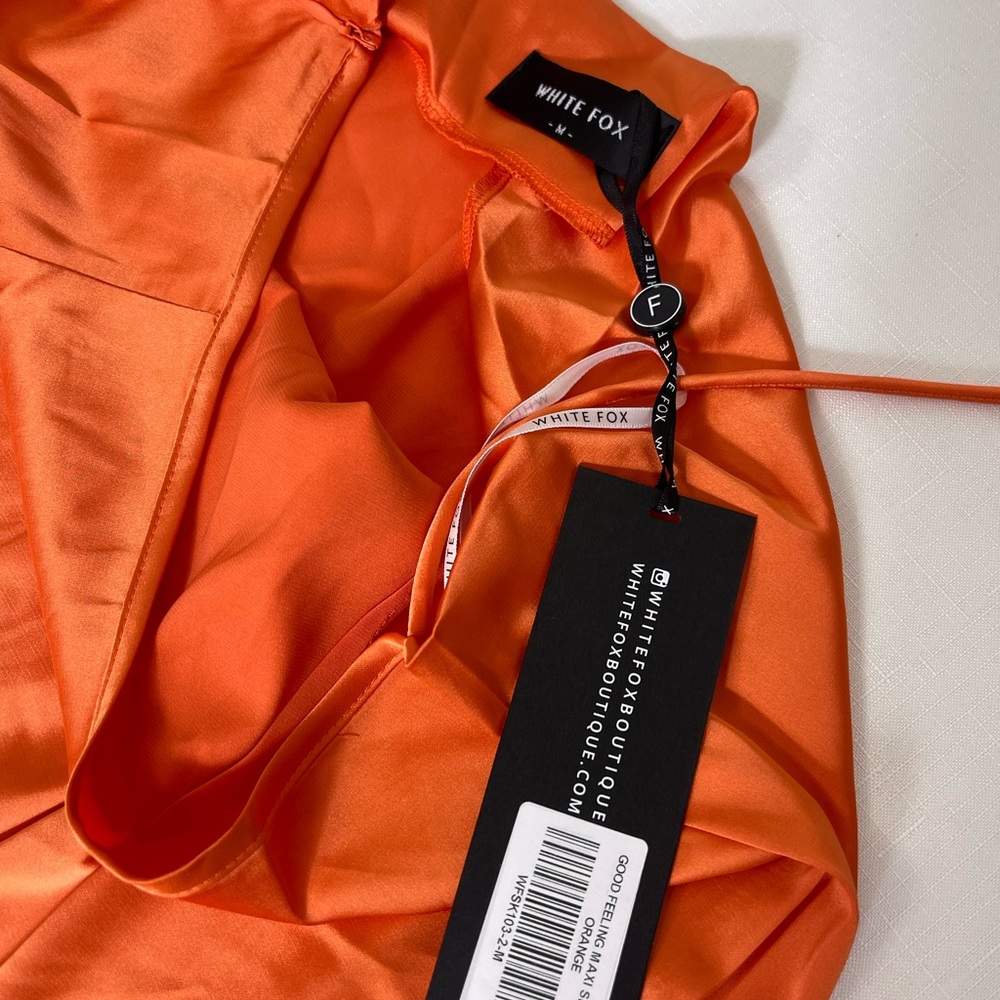WHITE FOX good feeling maxi skirt WHITE FOX Got game crop top SET orange M NEW - Picture 5 of 16